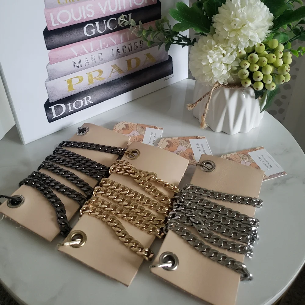 Leather Wallet insert with chain - Picture 9 of 10